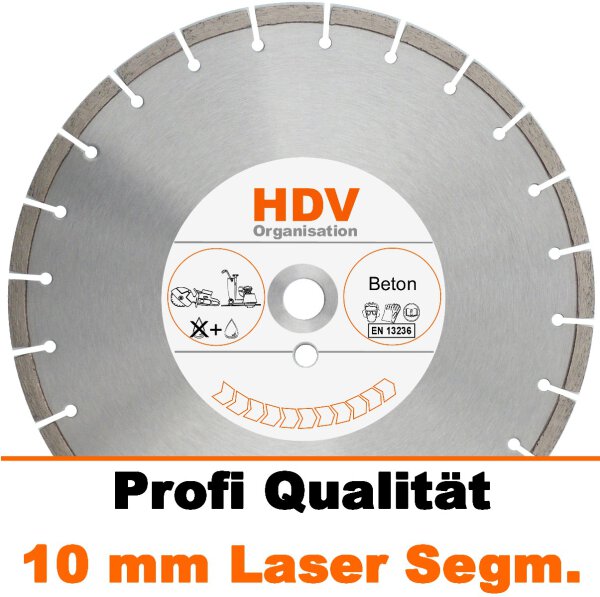 600 x 25,4 mm Beton Diamanttrennscheibe Laser, 10 mm