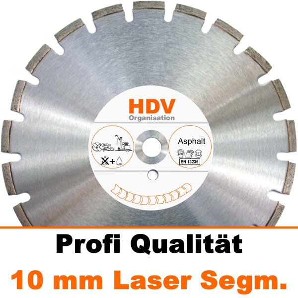 450 x 25,4 mm Asphalt Diamanttrennscheibe Laser, 10 mm