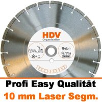 350 x 25,4 mm Diamanttrennscheibe BETON LASER 10 mm -...