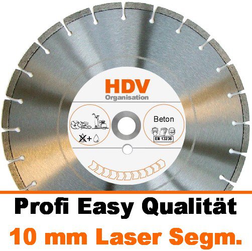 350 x 20 mm Diamanttrennscheibe BETON LASER 10 mm - Profi Easy Diamantscheibe