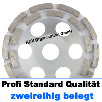 115 mm Diamant Schleiftopf - doppelt belegt - Profi Standard